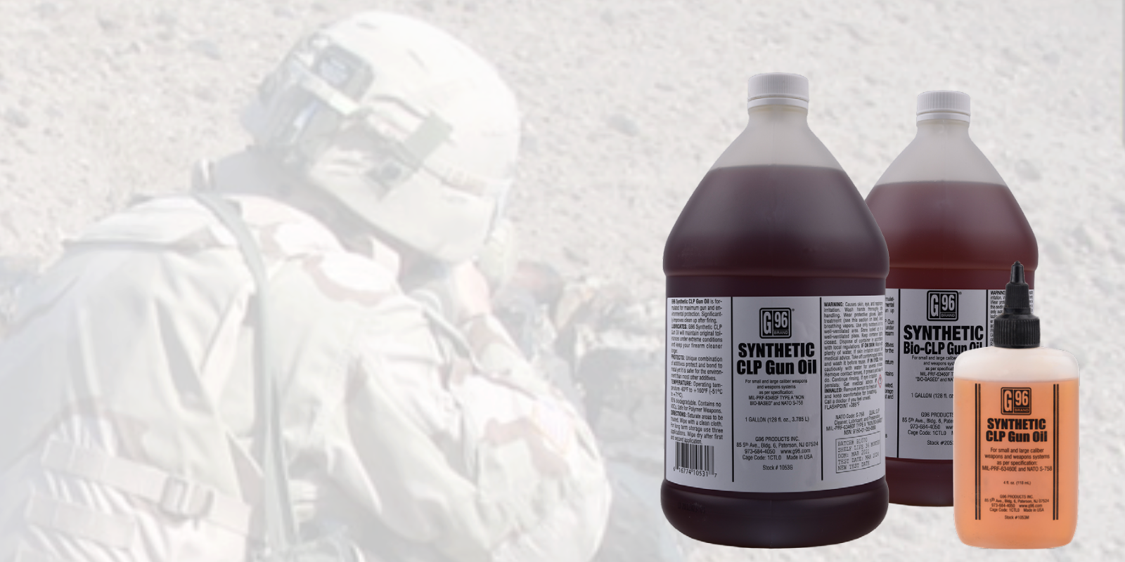 Military Approved Synthetic CLP Gun Oil – G96 Products Inc.