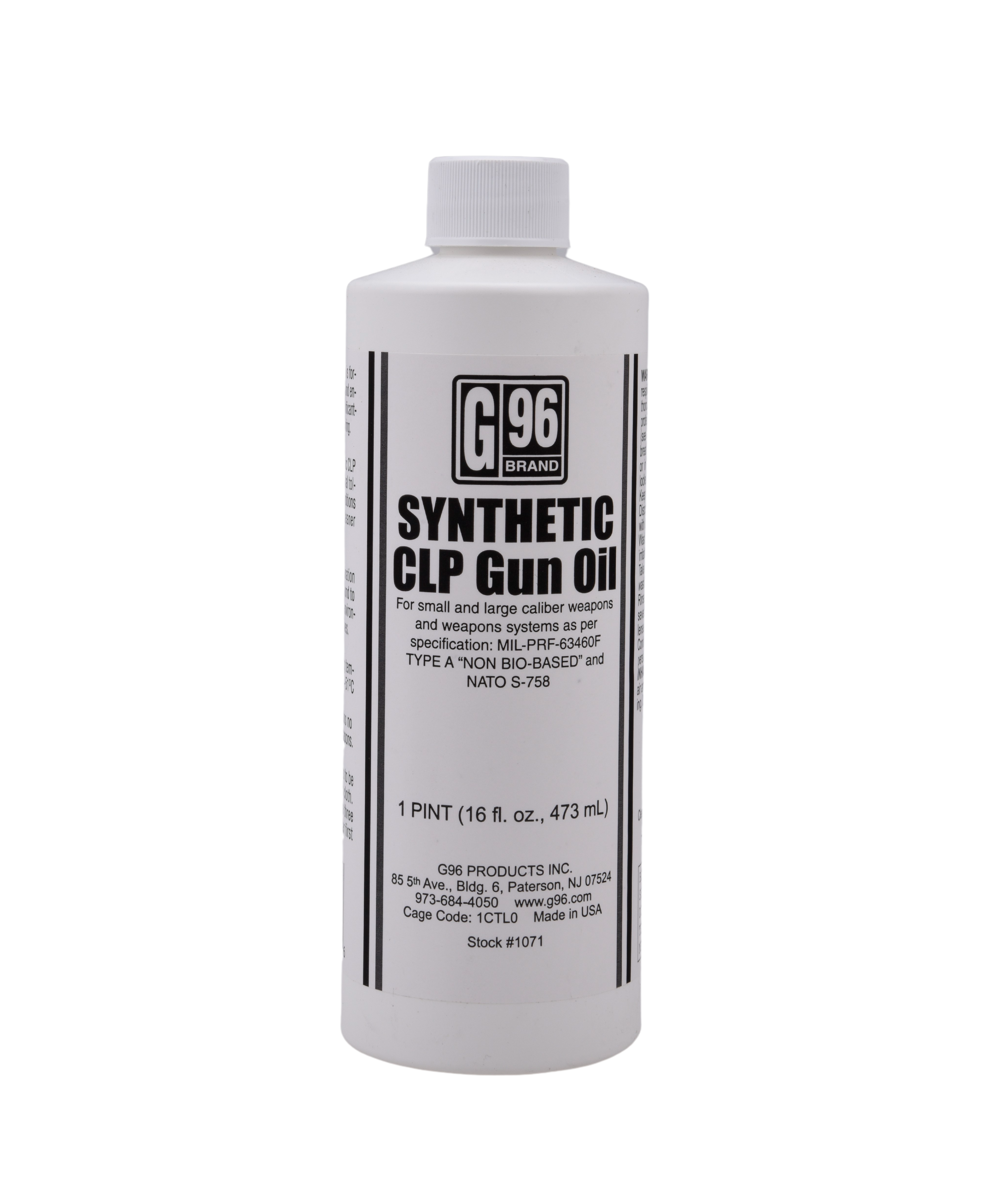 Military Approved Synthetic CLP Gun Oil – G96 Products Inc.
